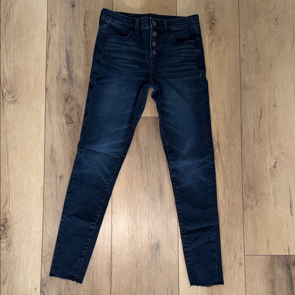 American Eagle Outfitters Dark Indigo High-Rise Skinny Jeans